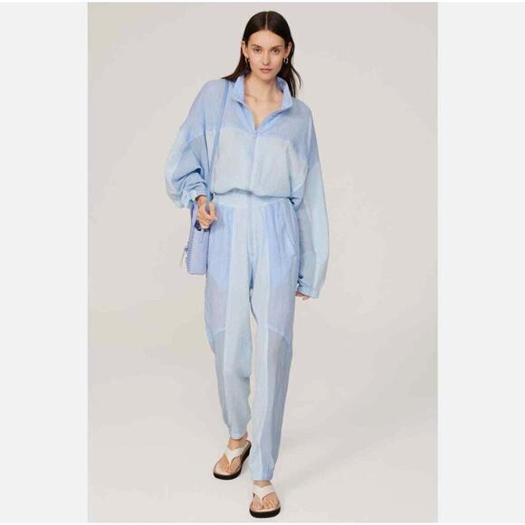 Paradised Blue Kelsey Long Sleeve Sporty Zip Up Jumpsuit Size XL - Picture 1 of 12